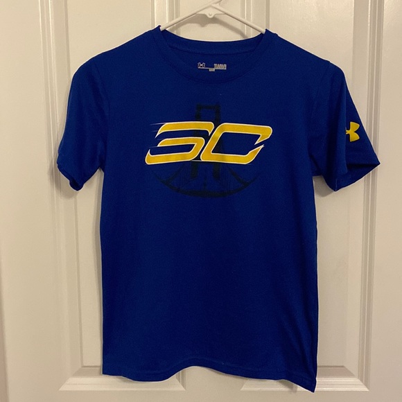 Under Armour Steph Curry Blue Youth Large Shirt - Picture 1 of 5